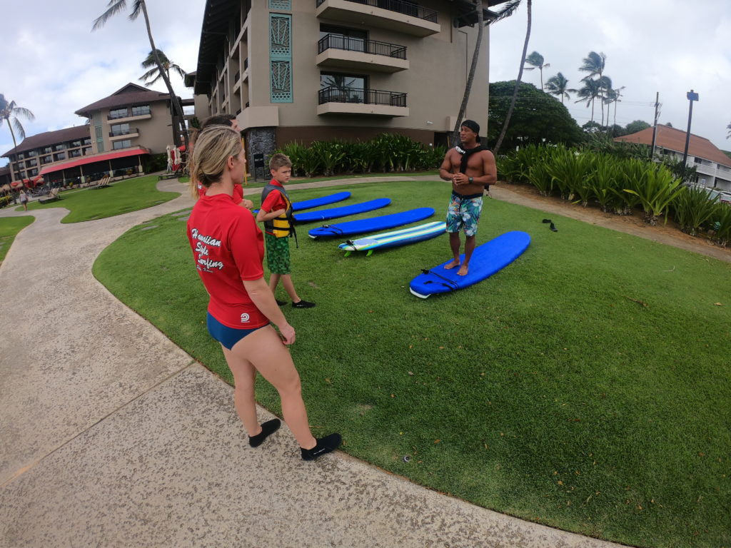 All lessons from Hawaiian Style Surfing start with a very important land lesson!
