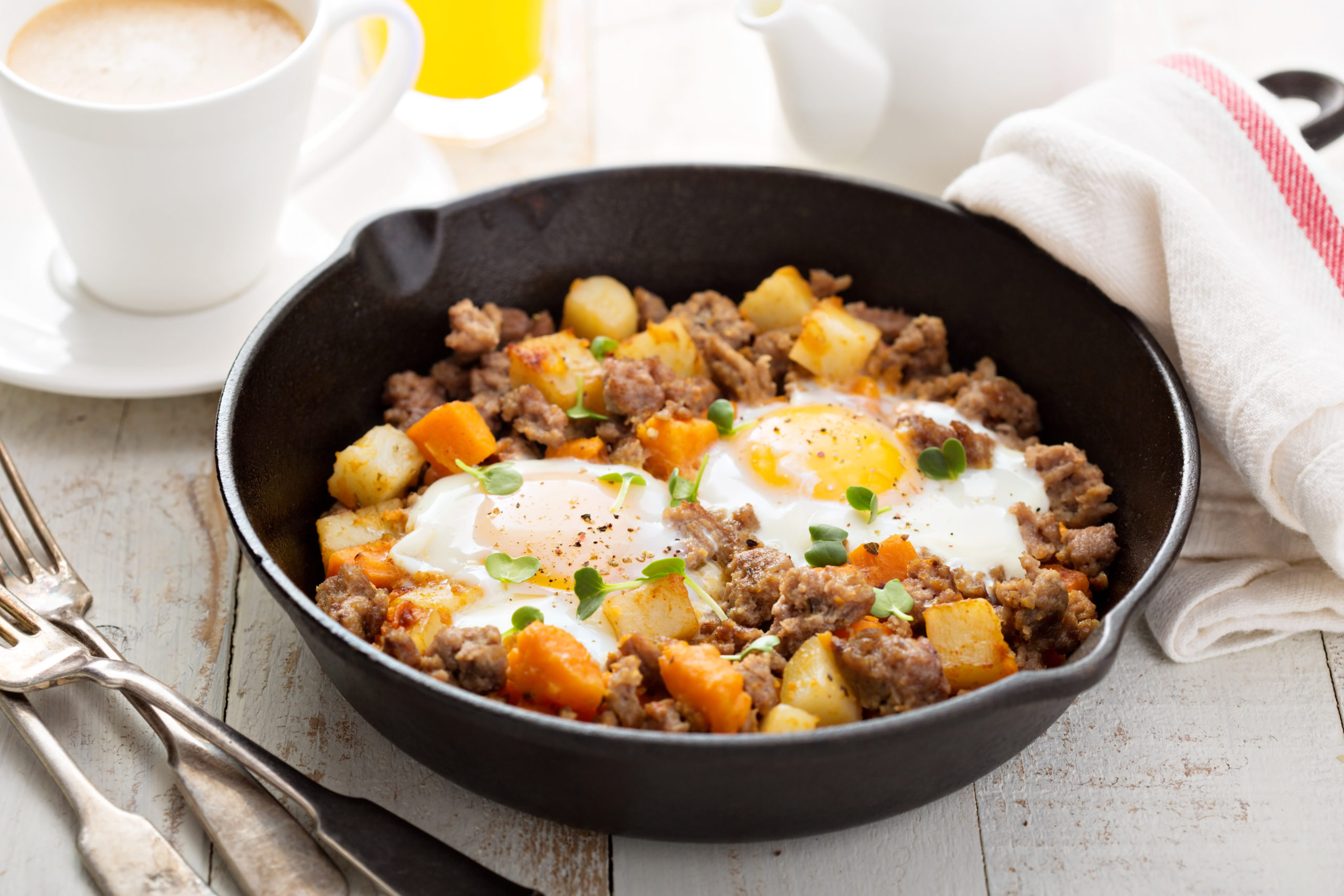 Sausage + Sweet Potato Hash