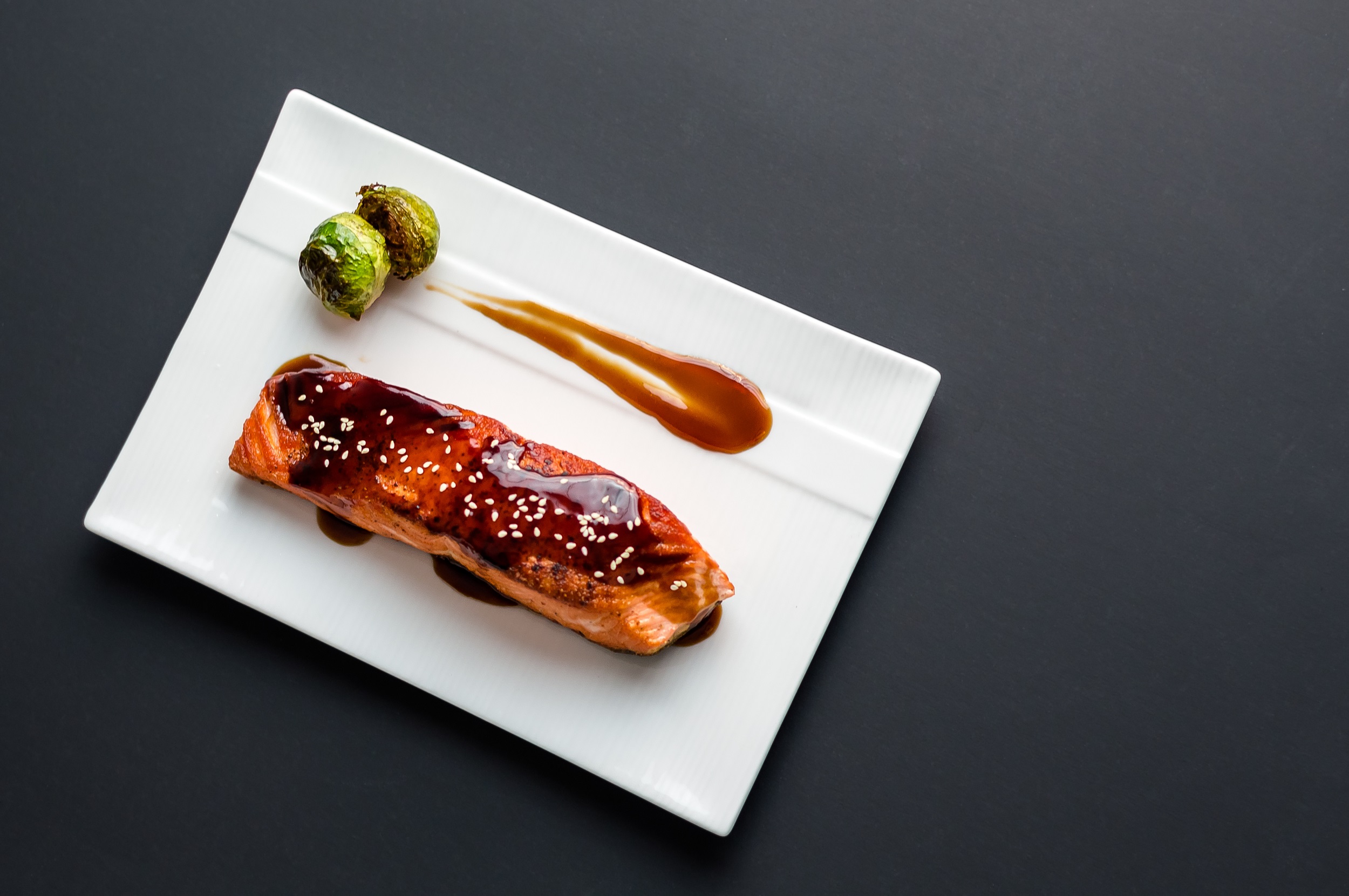 Teriyaki Salmon + Roasted Brussels Sprouts