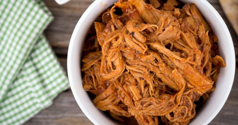 BBQ Pork Over Roasted Sweet Potatoes + Ranch Drizzle