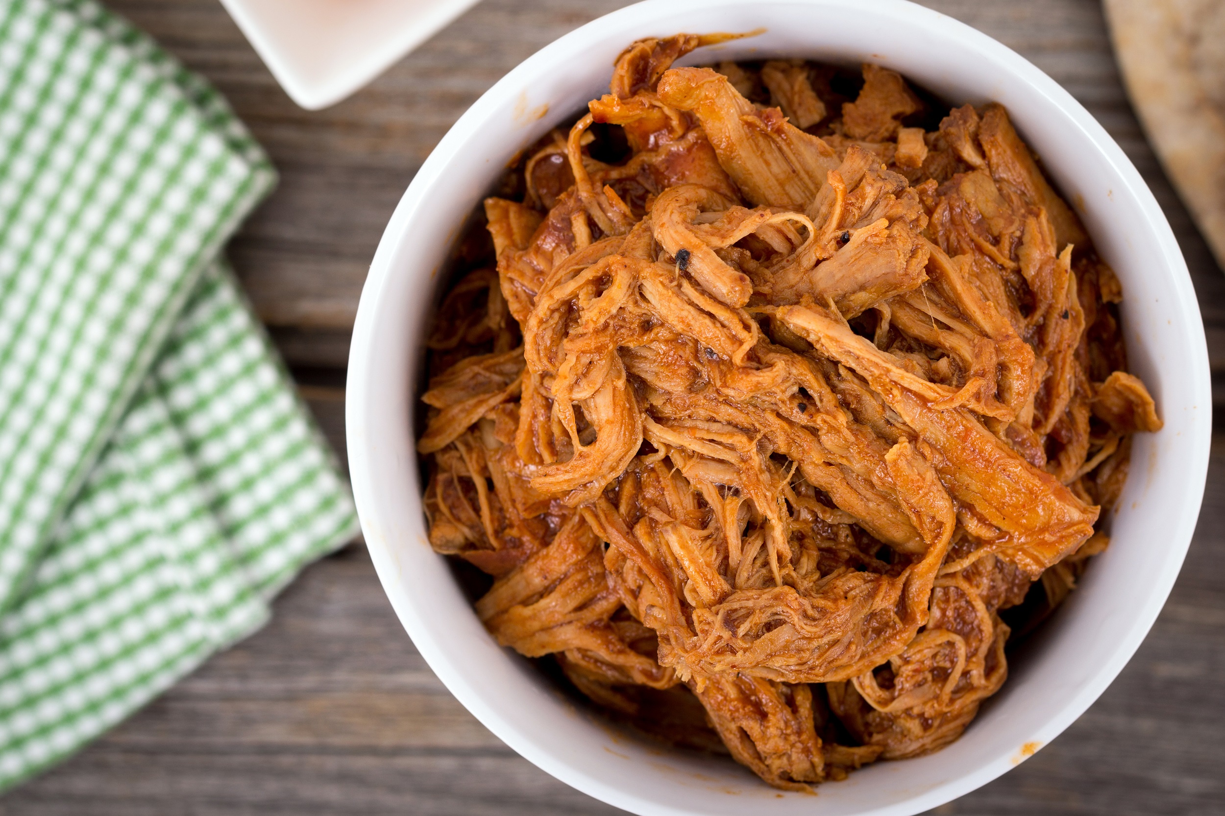 BBQ Pork Over Roasted Sweet Potatoes + Ranch Drizzle