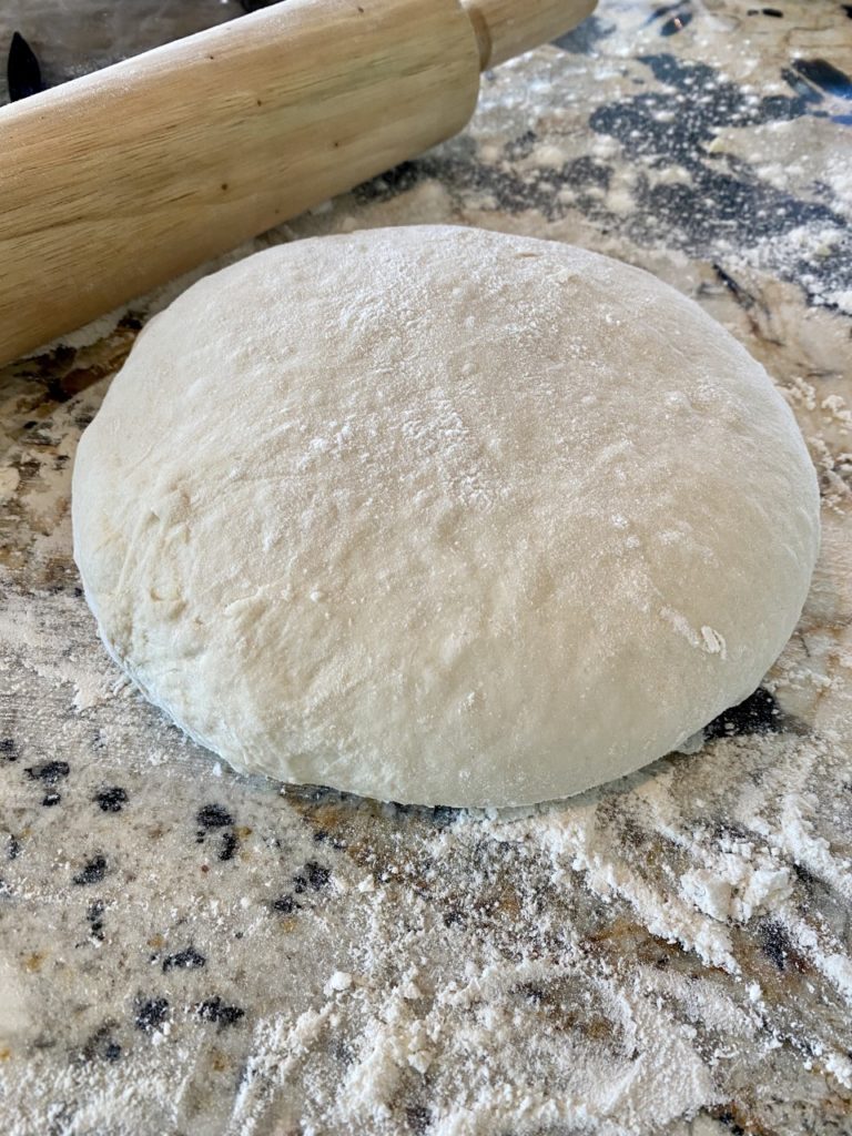 Dough ball after the initial rise.