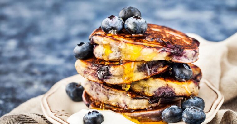 Bed & Breakfast Fluffy Blueberry Pancakes + Blueberry Compote