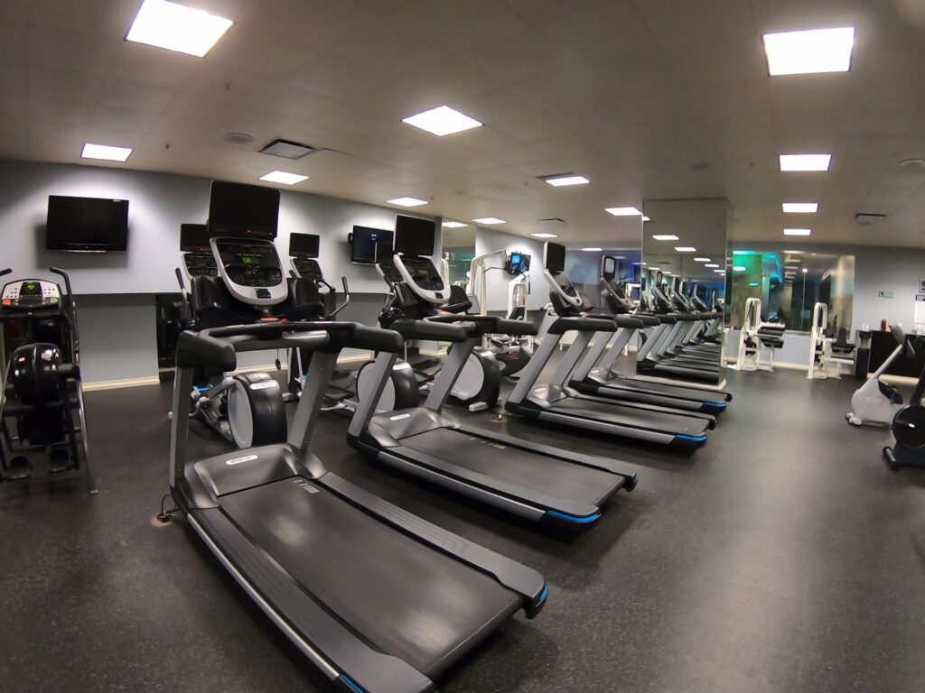 Fantastic fitness center at the Loews New Orleans Hotel. New Orleans family vacation 