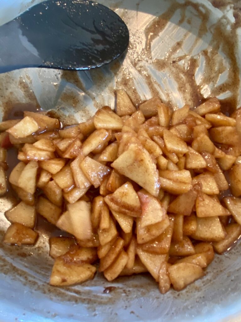 The delicious filling for our Spiced Apple Hand Pies is finished!