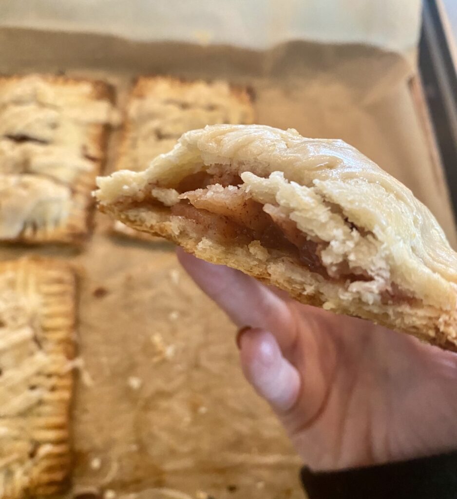 Biting into that first Spiced Apple Hand Pie - SO good!