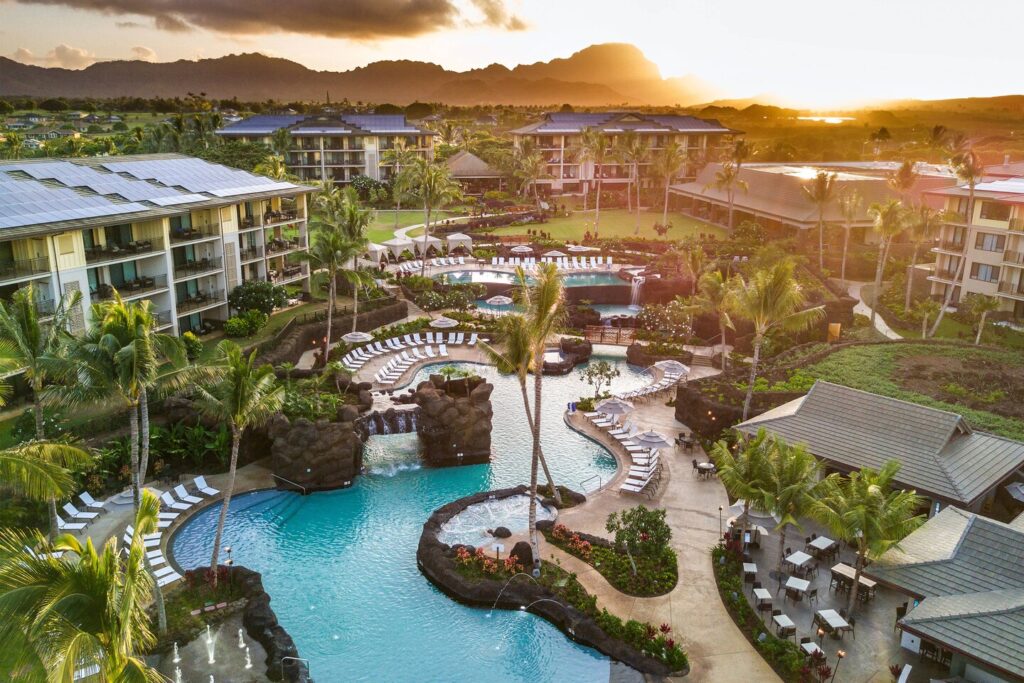 A lovely aerial view of the Main Pool at the Koloa Landing Resort - Best of Kauai 
(photo credit: Koloa Landing Resort)