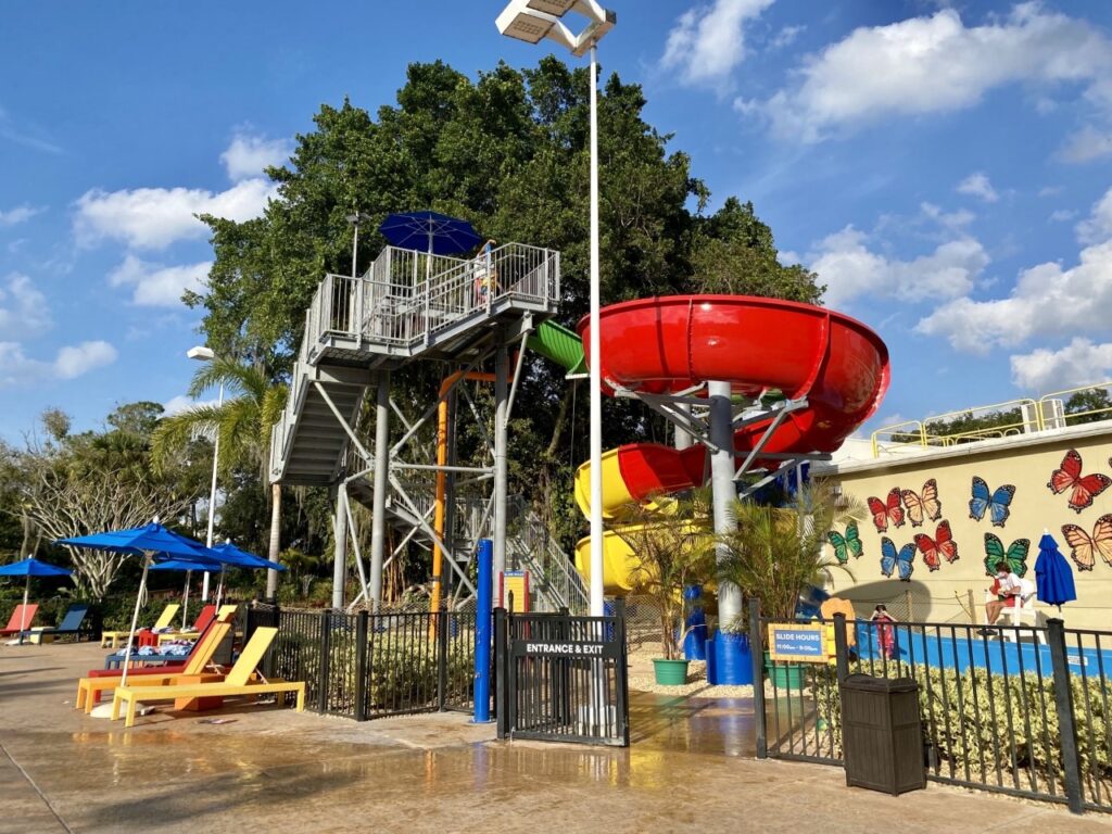 Slide at the Legoland Florida Resort pool
