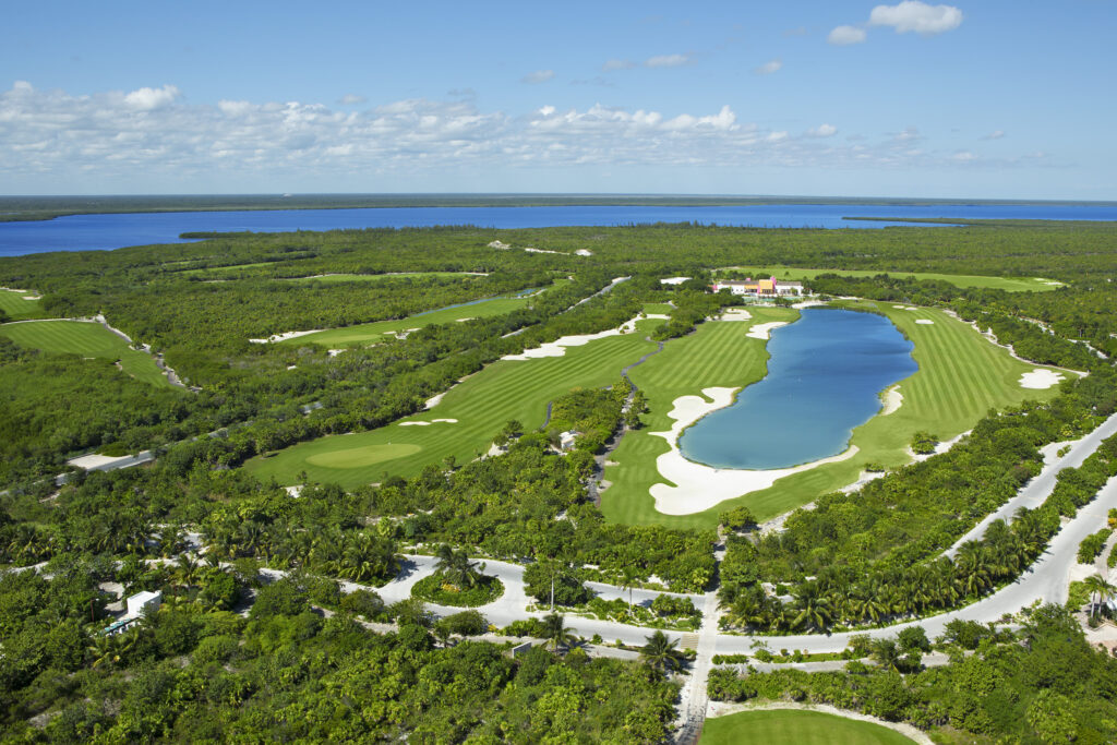 Aerial view of the Playa Mujeres Golf Course (Photo Cred: Dreams Playa Mujeres)